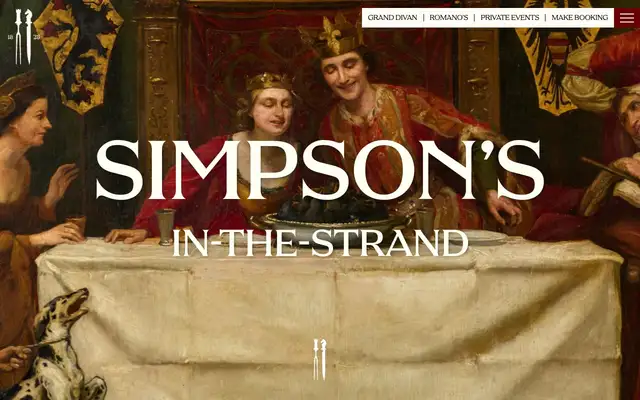 Simpson's in the Strand website