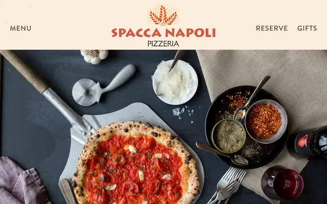 Spacca Napoli Pizzeria website