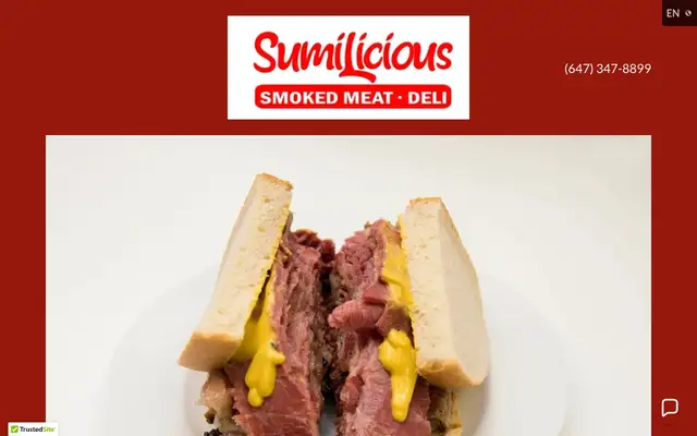 SumiLicious Smoked Meat & Deli website