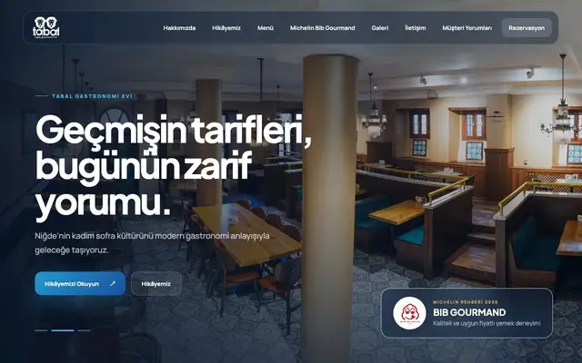 Tabal Gastronomi Evi website