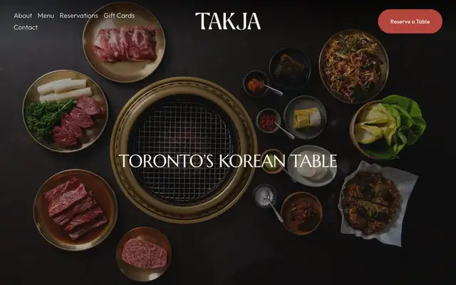 Takja BBQ website