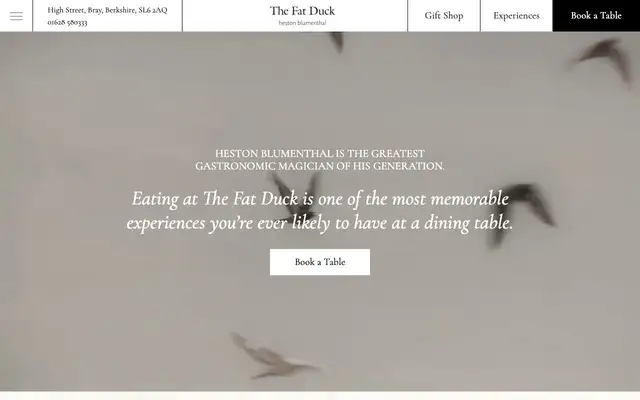 The Fat Duck website