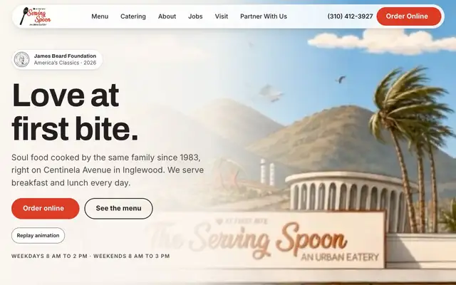 The Serving Spoon website