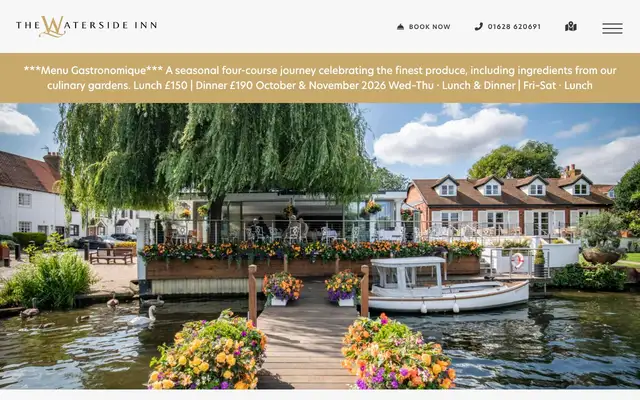 The Waterside Inn website