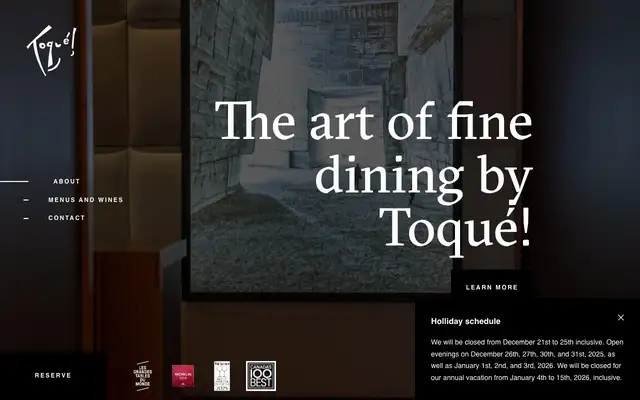Toqué! website