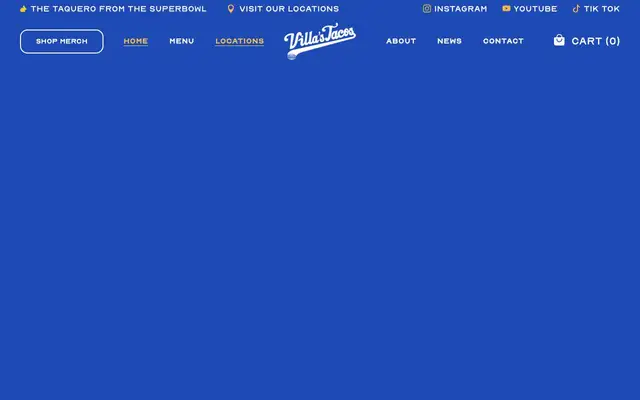 Villa's Tacos website
